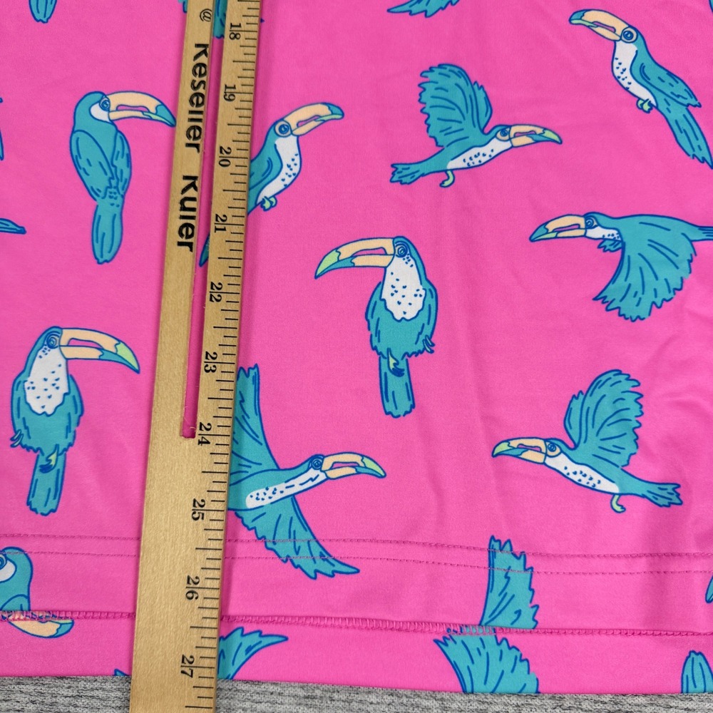 Chubbies Mens Pink Toucan Bird Print Performance Polo Shirt Small - Picture 6 of 8